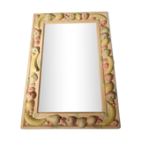 Vintage mirror year 70 80 Decorative Plaster Fruit Decorations