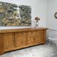 Brutalist 70's sideboard in solid elm