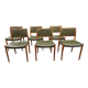 Lot de 6 chaises scandinave J.L. Møller Model 80 années 1960