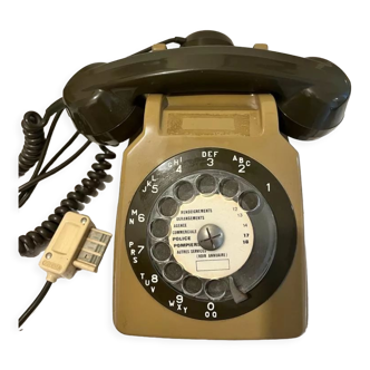 Téléphone vintage Socotel S63 à cadran 1978
