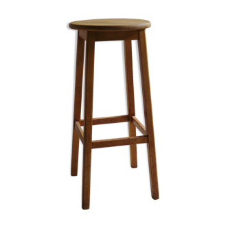 High wooden tabouret