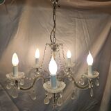 Vintage 5-arm tassel chandelier.