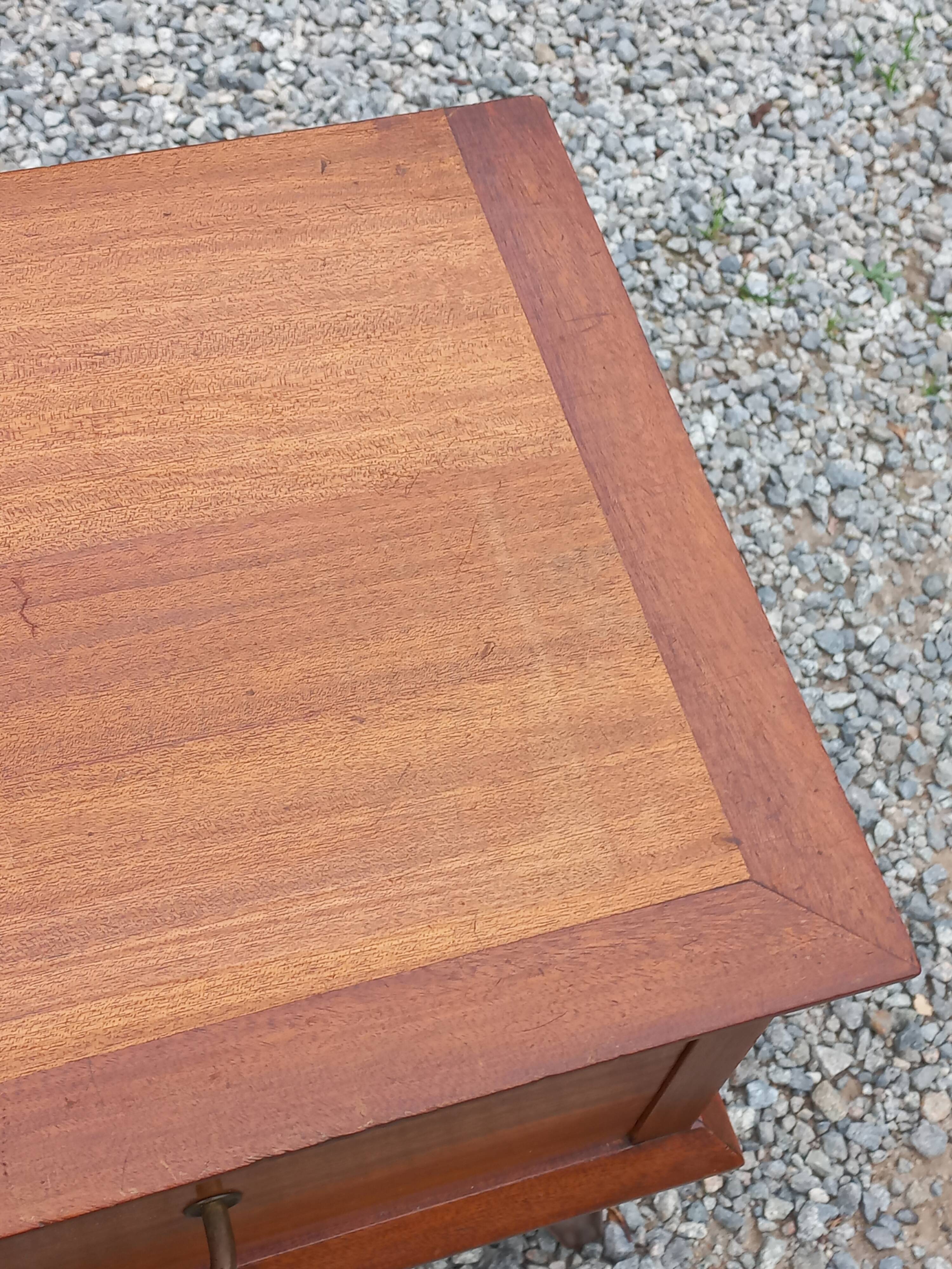 Vintage bedside table with compass legs from the 50s