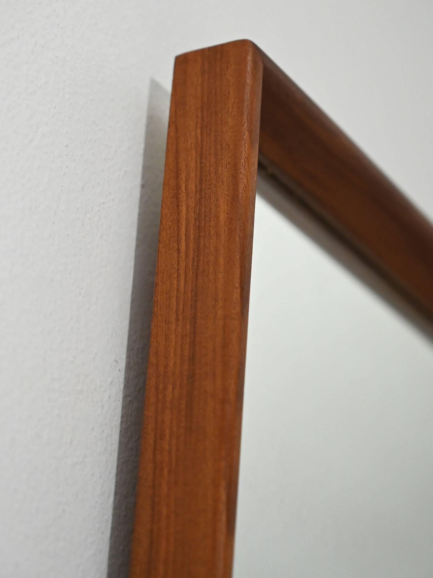 Swedish Scandinavian teak mirror with label