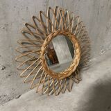 Wicker sun mirror