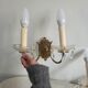 Pair of vintage gold wall sconces Art Deco Rococo from the 50s-70s.