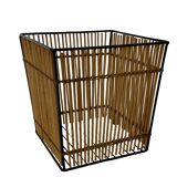 Vintage Rohe Noordwolde rattan basket by Dirk van Sliedrecht 60's Design