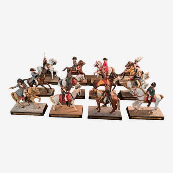 Lot de 12 cavaliers napoléonien en plomb