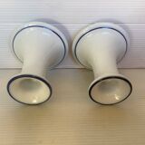 Pair of cornflower flower candlesticks