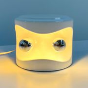 Pair of white ceramic table lamps by Perdomello, 1970.
