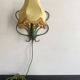 Pair of wall lights in patinated green painted iron, 1950s