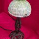 Wrought iron lamp in the Edgar Brandt style, Paul Kiss, 1910 to 25. Unsigned, damage, 37x16cm. Work