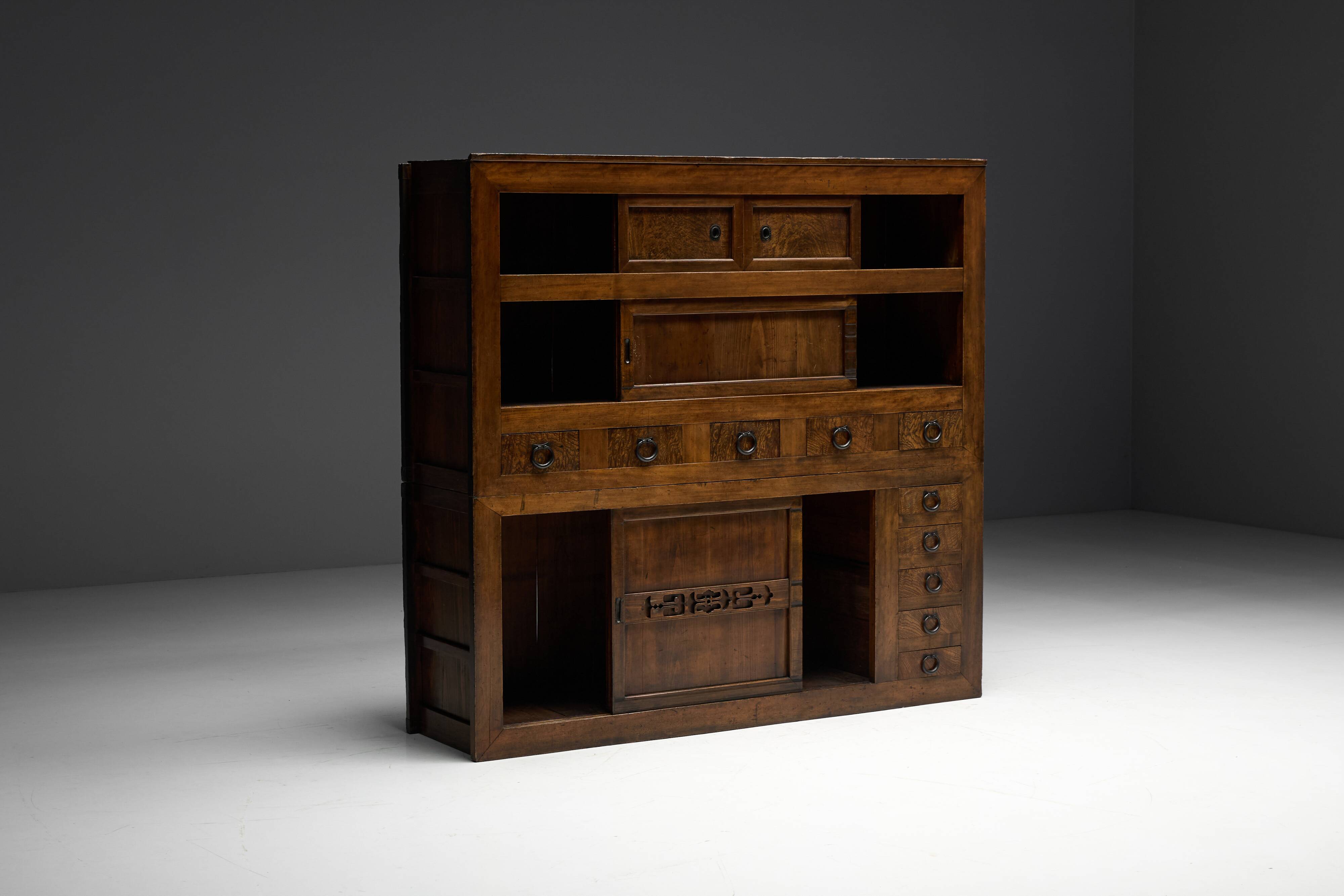 Cabinet japonais Mizuya Tansu, Japon, XIXe siècle
