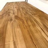 XXL solid walnut table with tapered legs