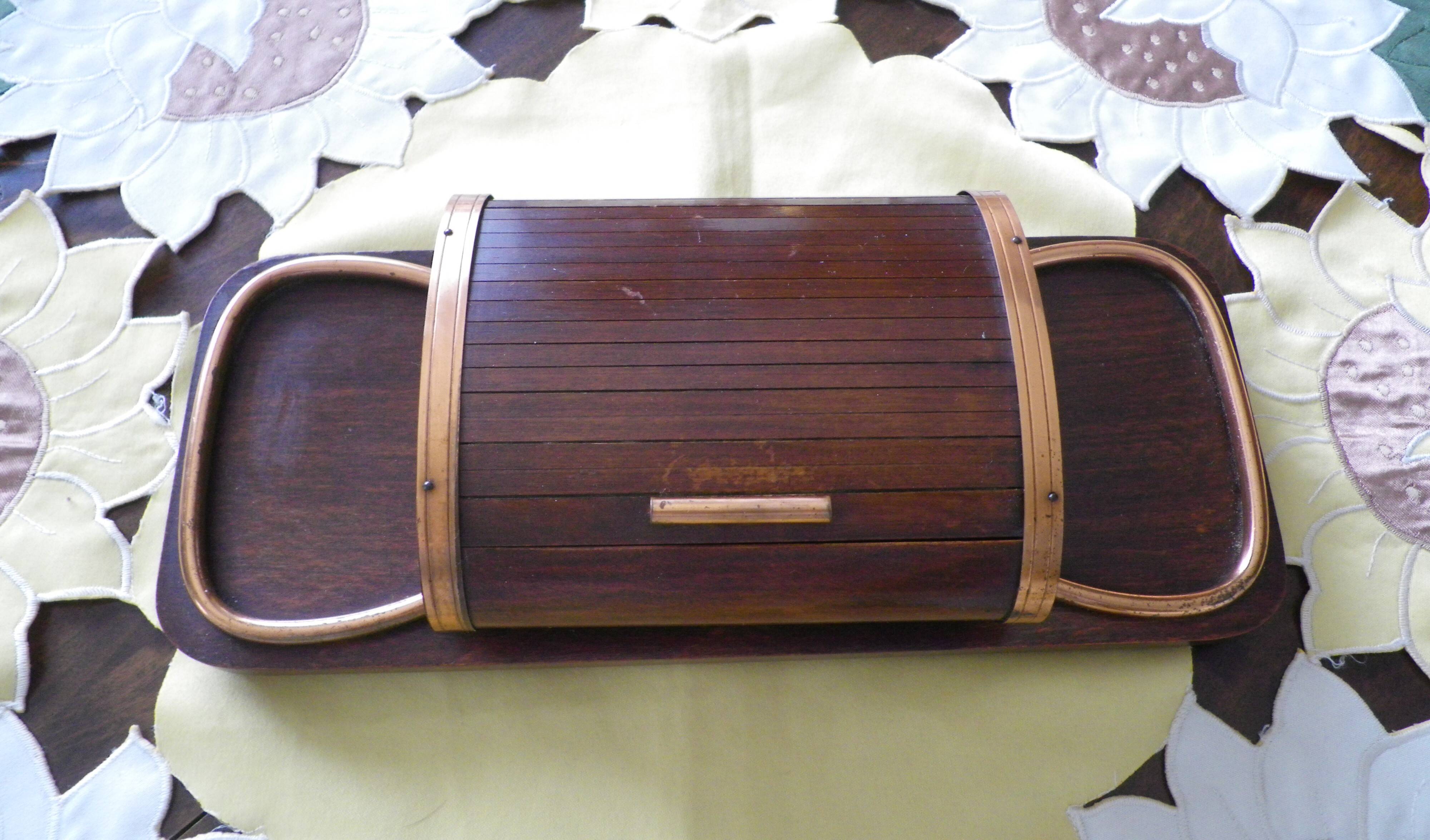Vintage "Roll-Top" cigarette box, Art Deco, 1950s/1960s