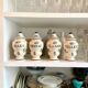 Fl apothecary jar. hand-painted earthenware anis