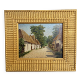 Petite peinture à l’huile J.Poy 1900