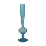 Vase en opaline émaillée, soliflore bleu