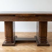 Table de salle à manger en bois massif style Art Déco