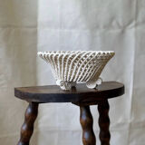 Antique twisted ceramic basket, 1930
