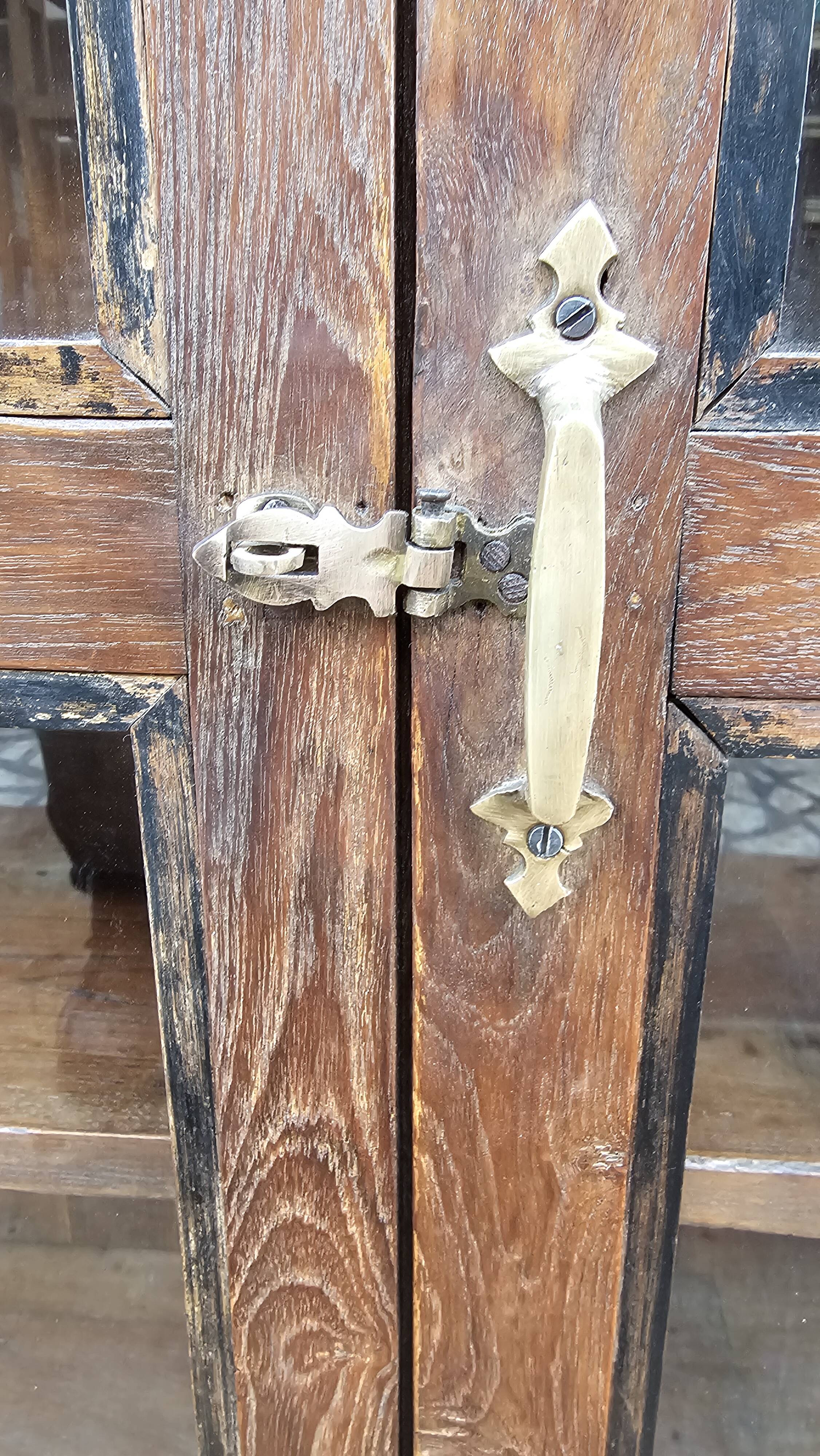 Old Burmese teak display case