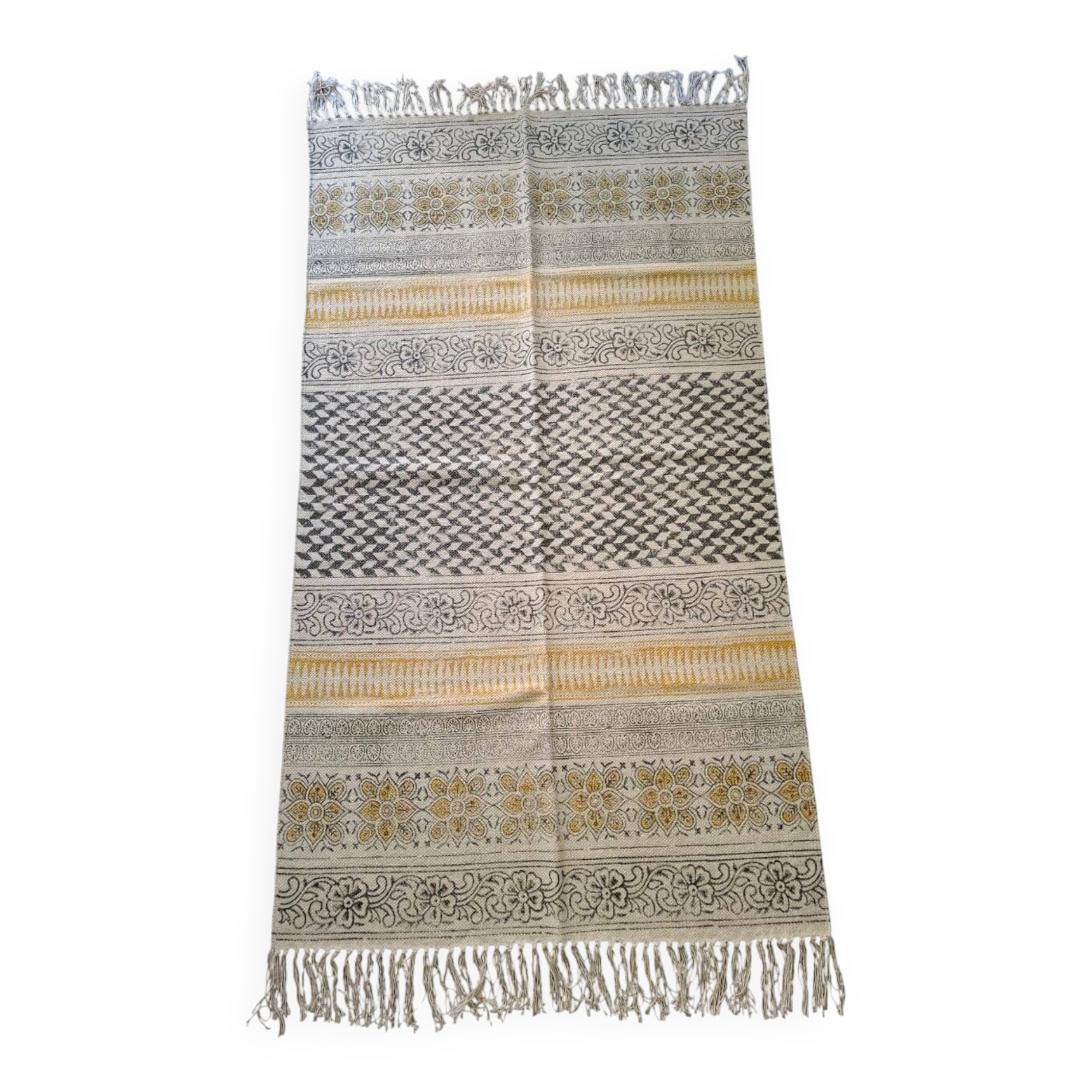 Tapis Indien imprimé à la main