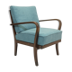Art Deco curved wood armchair, 1950