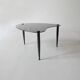 side table black glass free form 1950s 1970s Guariche
