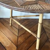 Round rattan coffee table