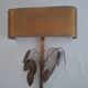 Vintage wall light Maison Charles – Brass leaves 1970s