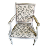 Armchair Louis XVl gray of the XlX th siecle