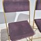 Lot de 2 chaises pliantes Lafuma en velours marron années 70
