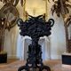 Carved wooden jardinière, Black Forest work, 19th century.