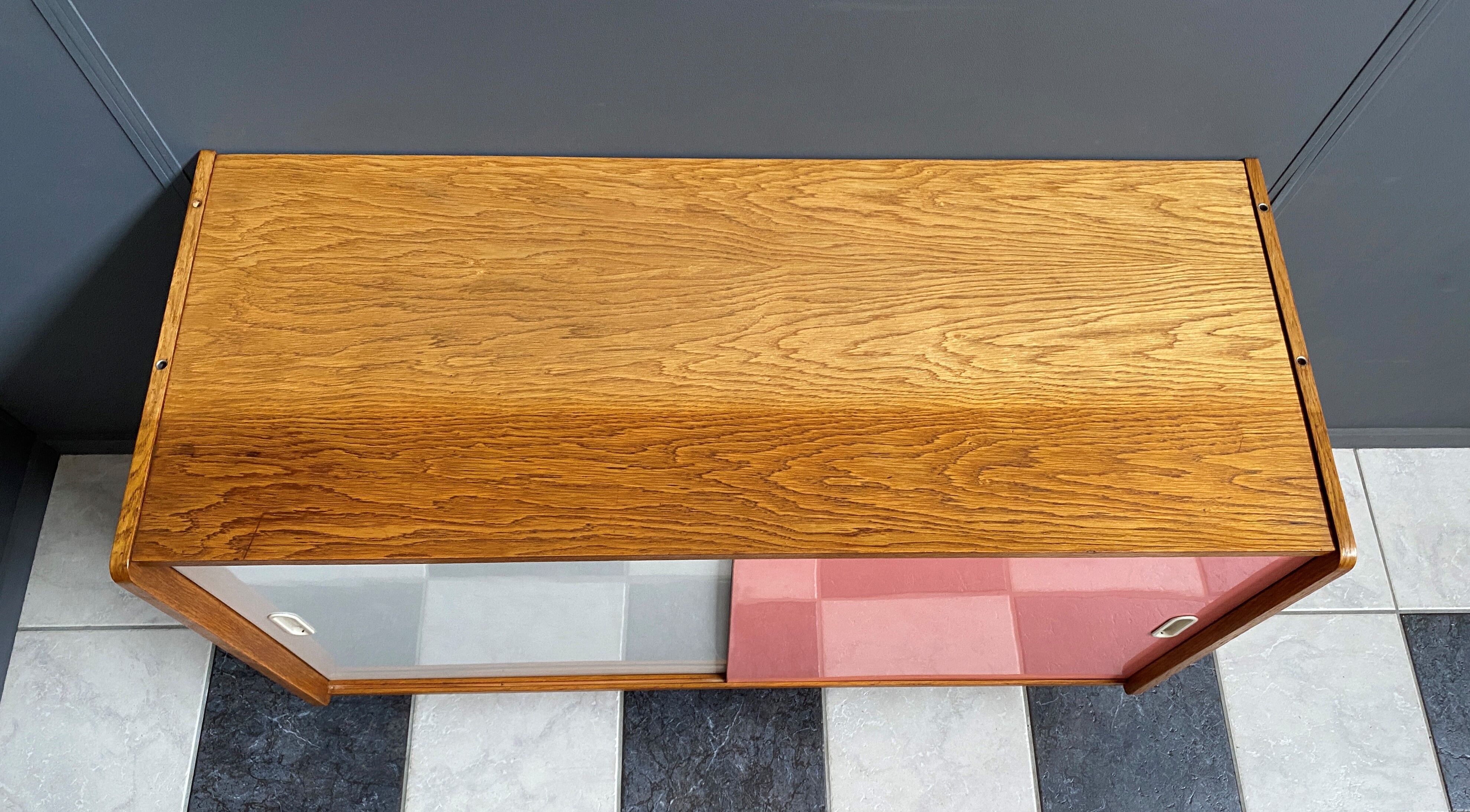 Jiri Jiroutek Pink sideboard model U452 1960s by Interier Praha