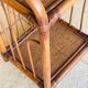 Vintage bamboo and wicker bedside table with 2 shelves, circa 1970