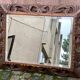 19th century carved solid wood mirror with beveled glass, 100x80cm