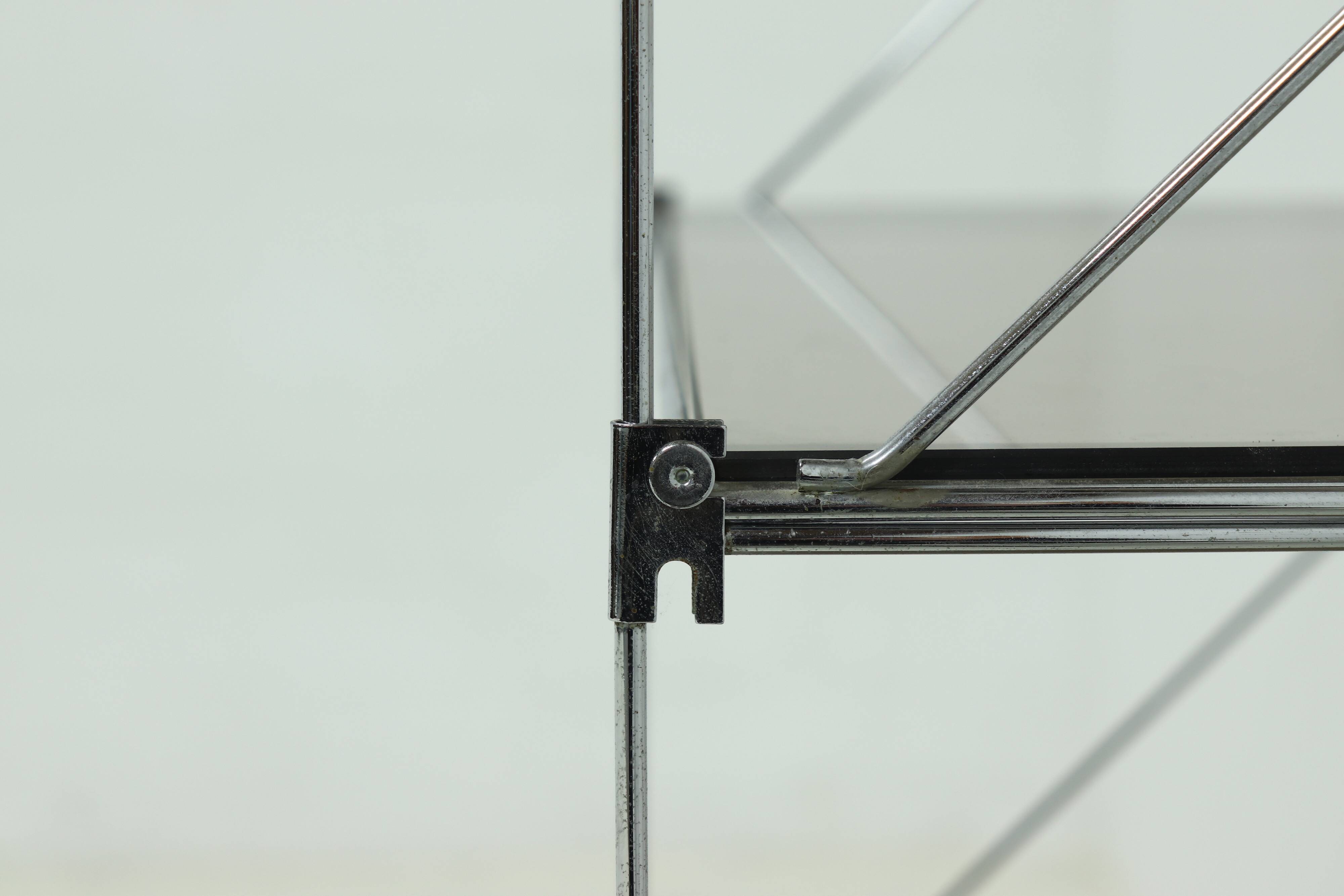 Large Minimalist Bookcase Model Isocele by Max Sauze 1970s