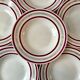 Set of 6 hollow plates Gien 50s