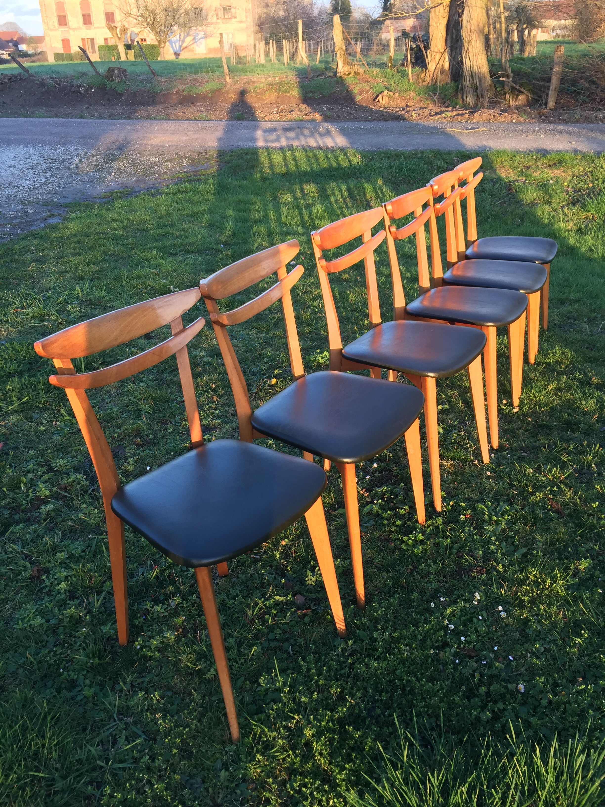 Set de 6 chaises scandinaves
