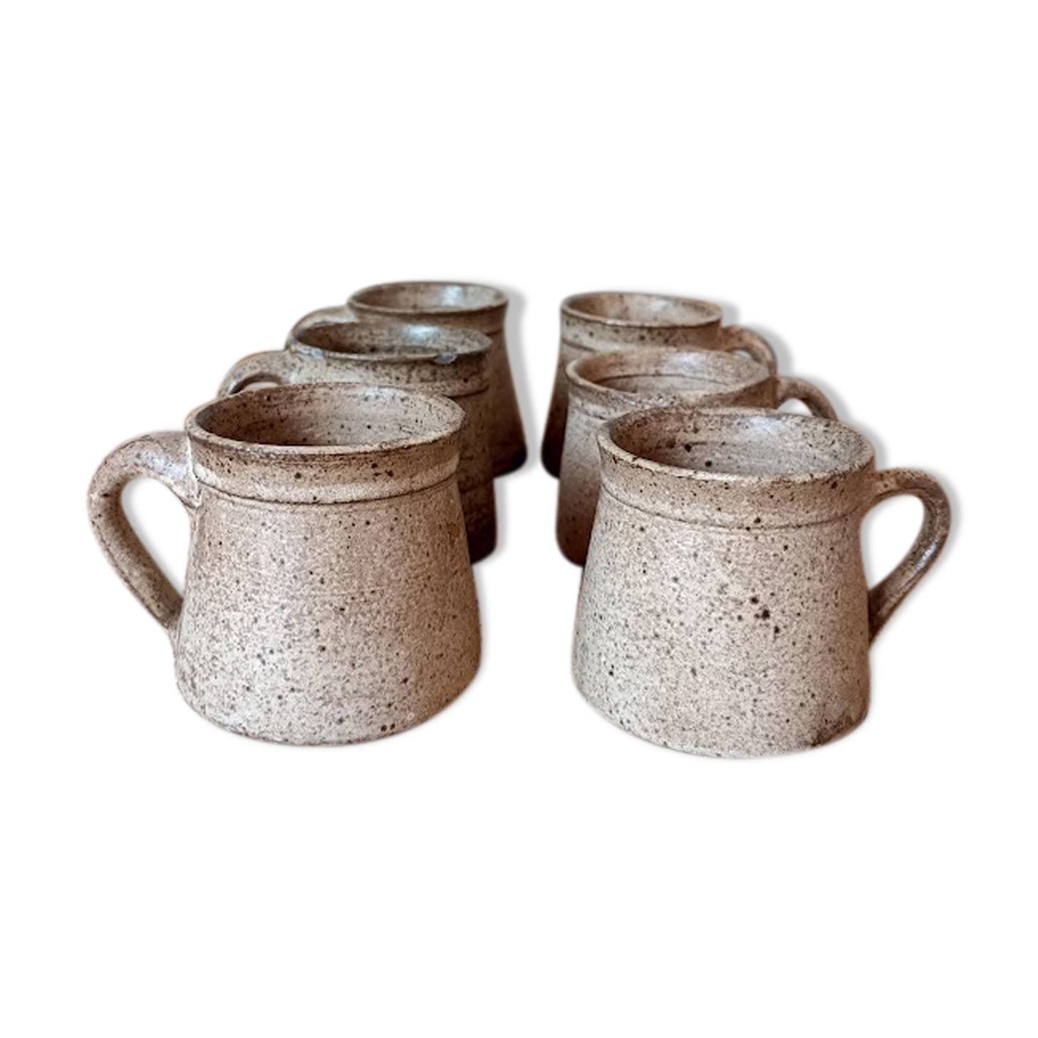 Set of 6 cups in gres