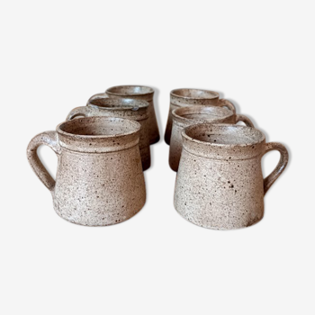 Set of 6 cups in gres