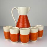 Vintage water service from Ceramiche Rometti Umbertide, Italy, 1930s, set of 6.