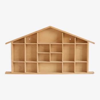 Etagère maison en bois