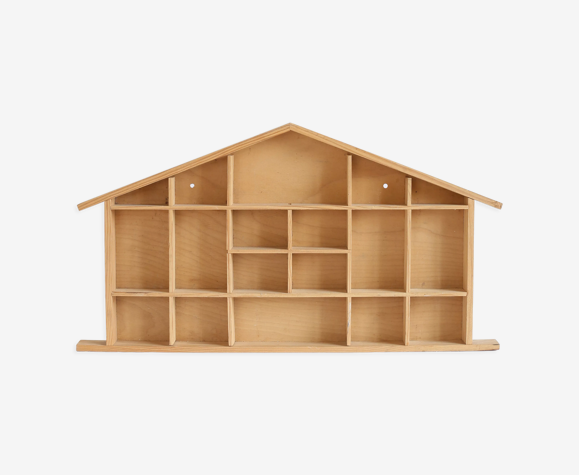 Etagère maison en bois