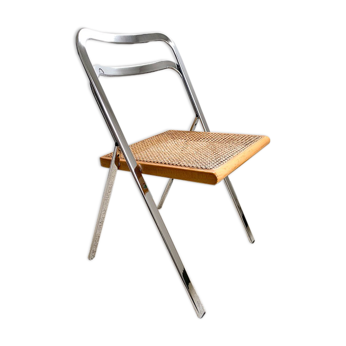Folding chair cannage Giorgio Cattelan