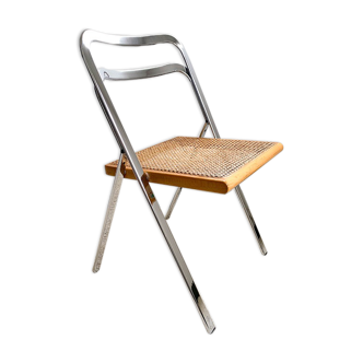 Folding chair cannage Giorgio Cattelan