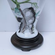 pied de lampe décor pivoine vintage