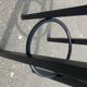Set of 8 industrial bar stools.