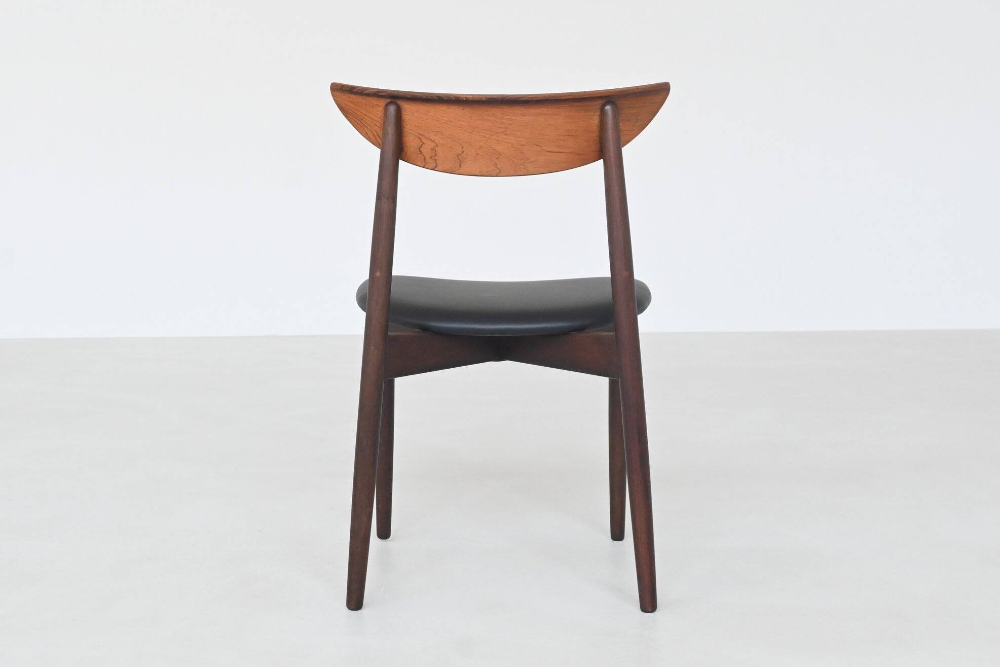 Harry Ostergaard set of eight dining chairs rosewood Randers Denmark 1960