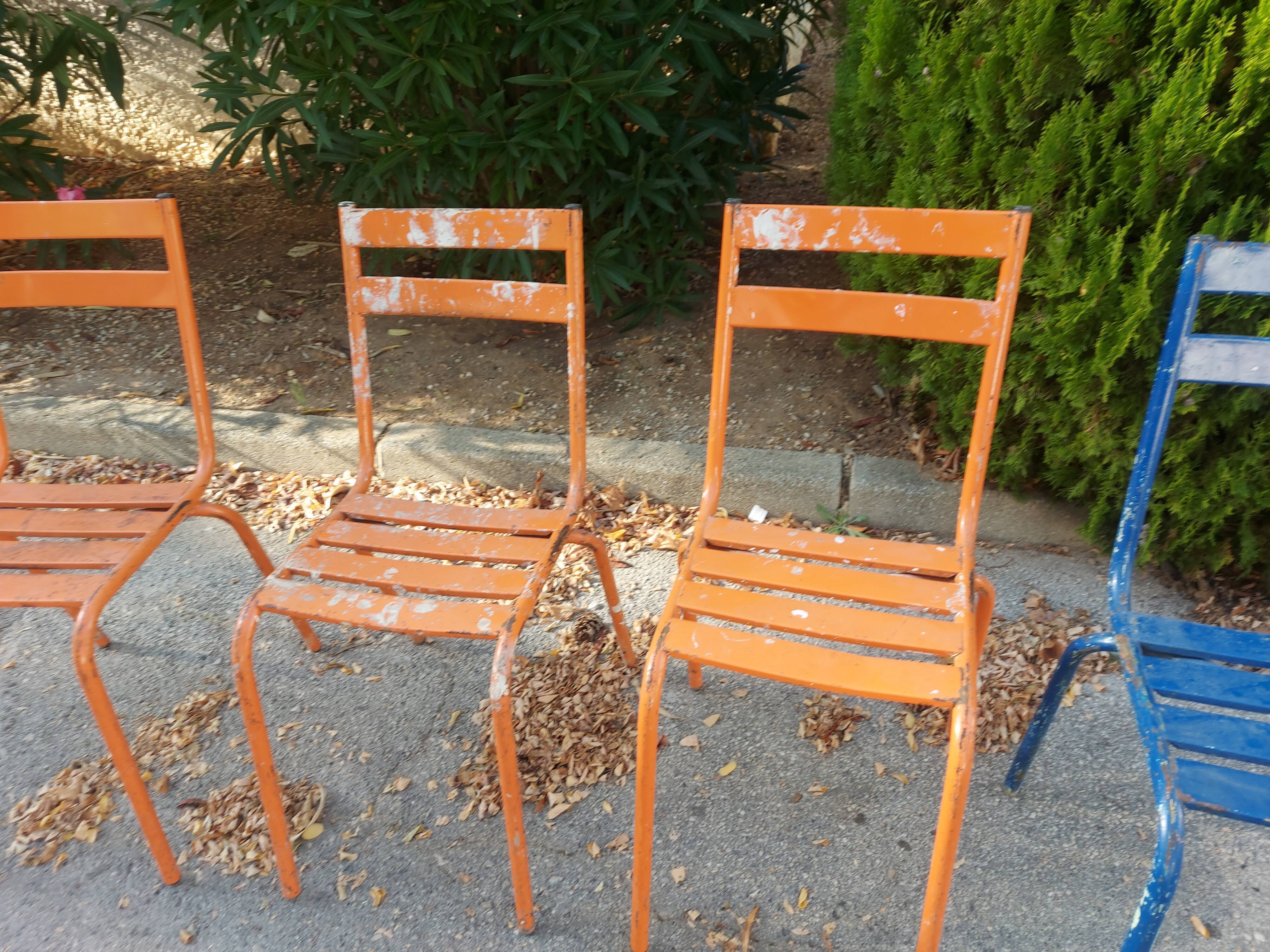 Set of 4 chairs tivoli chairs by Francisco Segarra in metal